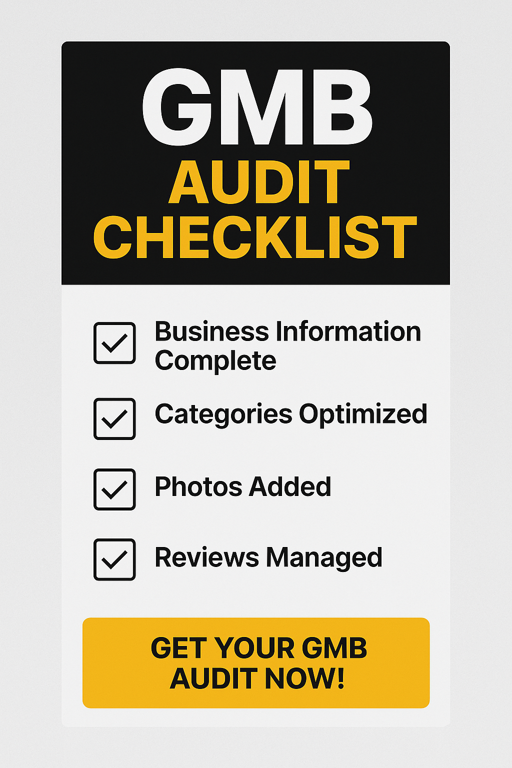GMB Audit Checklist