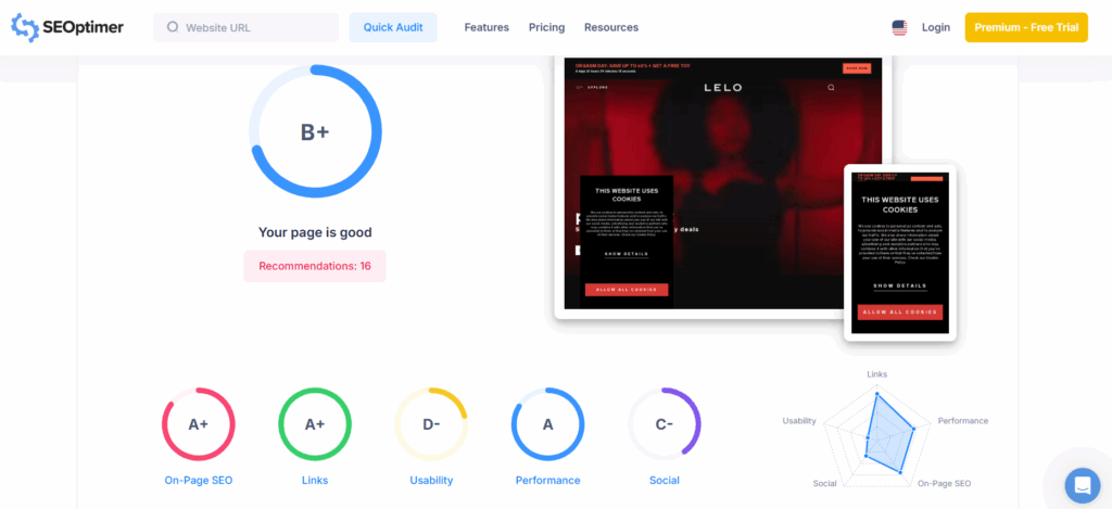 Technical SEO audit for adult site